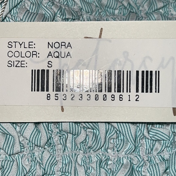 Petersyn Revolve Aqua Blue Nora Smocked Tube Mini Dress size  Small - Picture 8 of 11